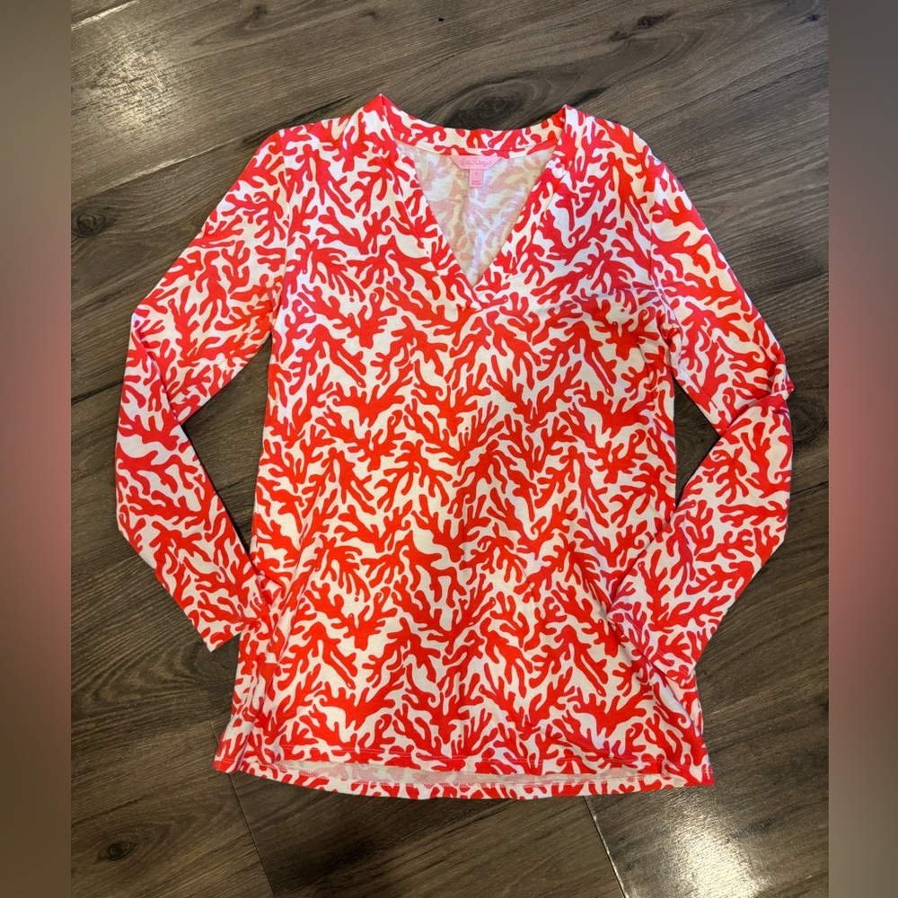 Lilly Pulitzer Women’s Coral Tunic Top Size Small